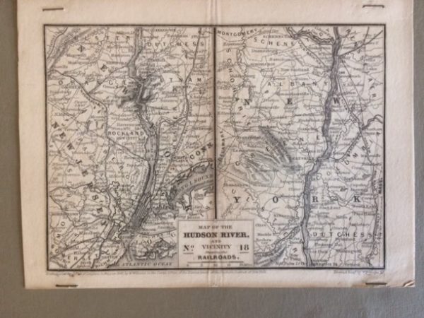 1847 Railroad Map New Jersey and New York