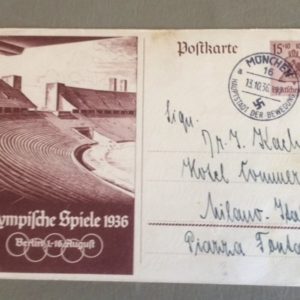 1936 Olympic Postcard front 1