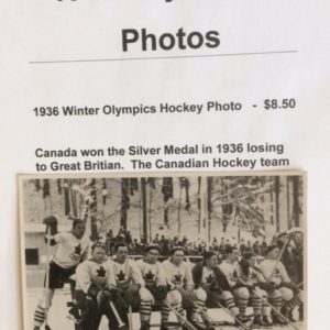1936 Winter Olympics Canada Hockey Team Photo