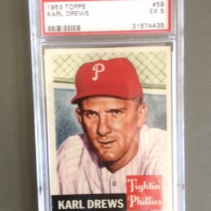 1953 Topps Karl Drews Phila Phillies 59