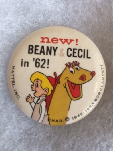 Beany and Cecil 1962 pinback