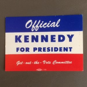 John F Kennedy for President 1960 Card