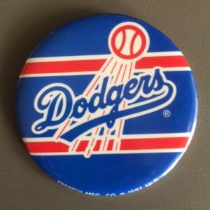 Los Angeles Dodgers Large Pinback 1987
