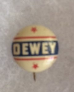 Small Dewey for President Pinback