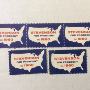 Stevenson for President 1960 campaign stamps 5