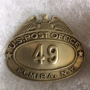 US Post Office Elmira New York Obsolete Badge