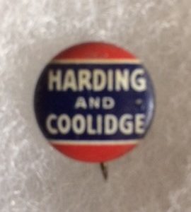 RWB Harding and Coolidge name pin 1