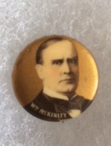 President McKinley 1896 Campaign pinback