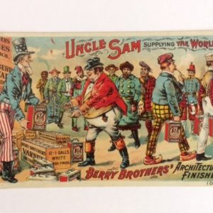 Uncle Sam Berry Brothers Trade Card front view