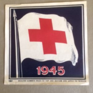 1945 Red Cross Flag Sticker