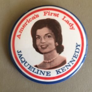 1960 America First Lady Jaqueline Kennedy Large Pinback