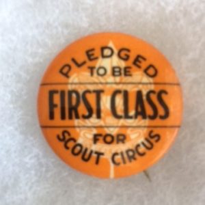 Boy Scout Pledged to be First Class Pinback old