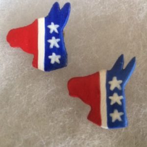 Handmade Democratic Donkey Campaign Jewelry Pin