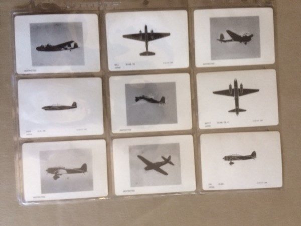 Japanese Plane Identification Cards front