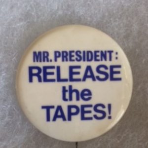 Nixon Release the Tapes Pinback