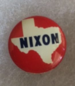 Nixon Texas State Map Pinback