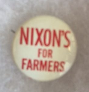 Nixons for Farmers Pinback
