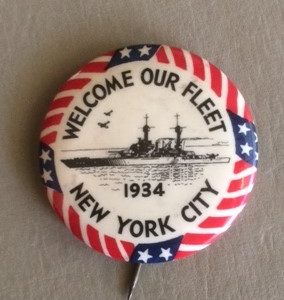 Welcome our Fleet 1934 NY Pinback