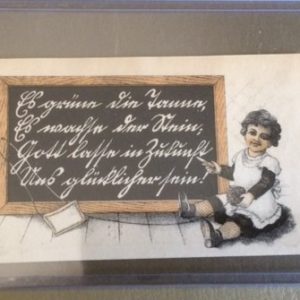 notgeld 1920 little girl at a chalkboard front