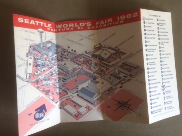 1962 Seattle Worlds Fair Brochure opened 2