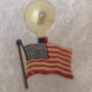 48 Star US Flag Label Pin (circa WWII)