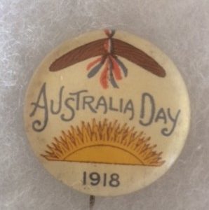 Australia Day 1918 sun and bommerang