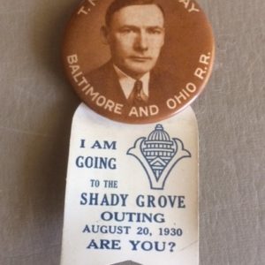 B&O Shady Grove Outing 1930 pinback