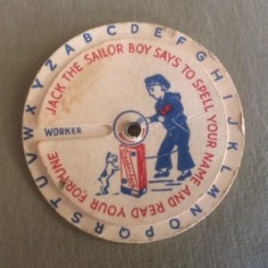 Early Cracker Jack Spinner paper toy