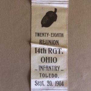 GAR 28th Reunion Ohio Infantry 14th Regt 1904 Ribbon