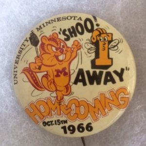 University of Minnesota vs Iowa Homecoming 1966 Football Pinback