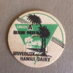 University of Hawaii Milk Bottle Cap