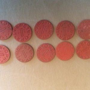 WWII OPA Red Rationing Tokens