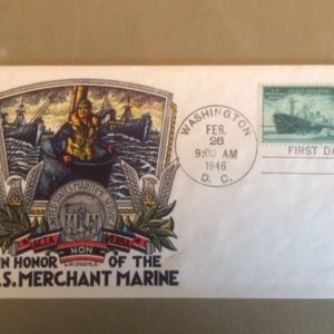 WWII Patriotic Envelope US Merchant Marine