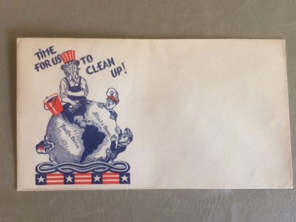 WWII Time to Cleanup Patriotic Envelope