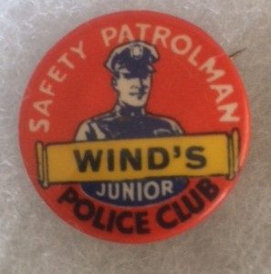 Winds Junior Satefy Patrolman Police Club Pinback