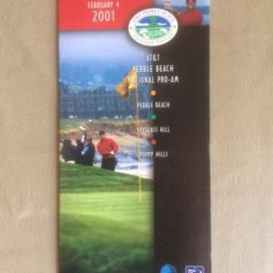 2001 Pebble Beach National Pro-Am with Tiger Woods Brochure - front cover