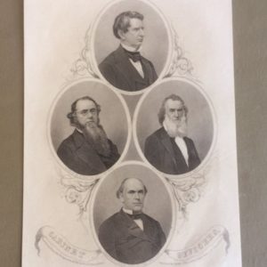 Abe Lincoln Cabinet Officers 1865 Engraving