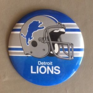 Large DLarge Detroit Lions Football Pinback