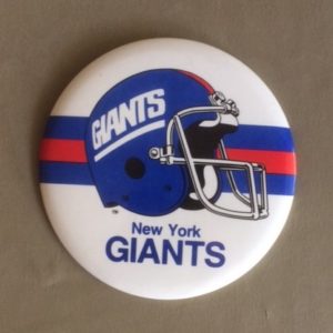 Large NY Giants Football Pinback