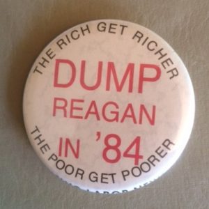 Dump Reagan in 1984 Pinback