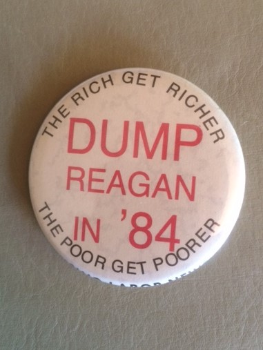 Dump Reagan in 1984 Pinback