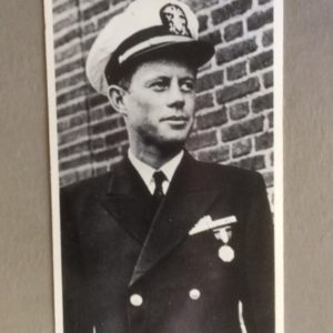 John F Kennedy Large Card - in Navy Marine Uniform WWII
