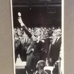John F Kennedy Large Card - throwing out first ball 1963 MLB opener