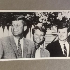 John F Kennedy Large Card -with RFK and EK 1960