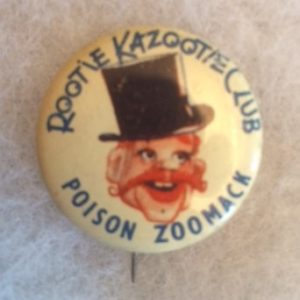 Rootie Kazootie Club Poison Zoomack Pinback