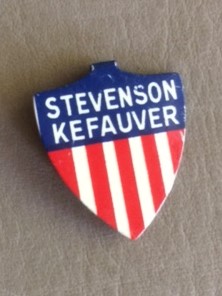 Stevenson Kefauver Shield tab 1956