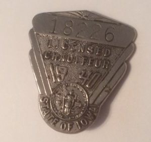 1940 Iowa Chauffeurs Badge