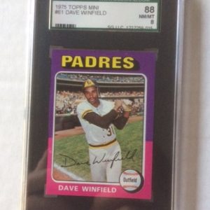 1975 Topps Mini Baseball Card 61 Dave Winfield
