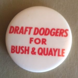 Draft Dodgers for Bush Quayle Pinback