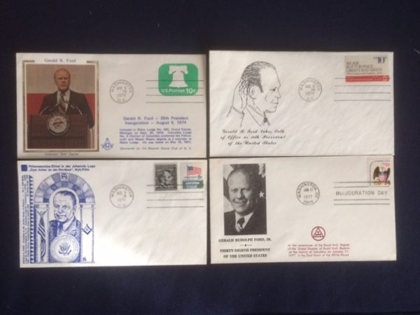 Gerald Ford 4 Envelopes 1974 and 1977